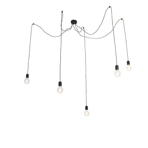 Design lógólámpa fekete 5-lámpás - Cavalux