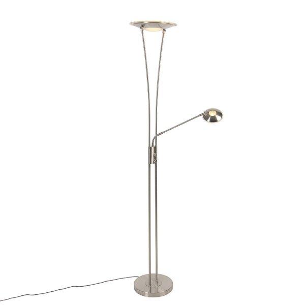Modern acél állólámpa LED-del és olvasókarral - Ibiza