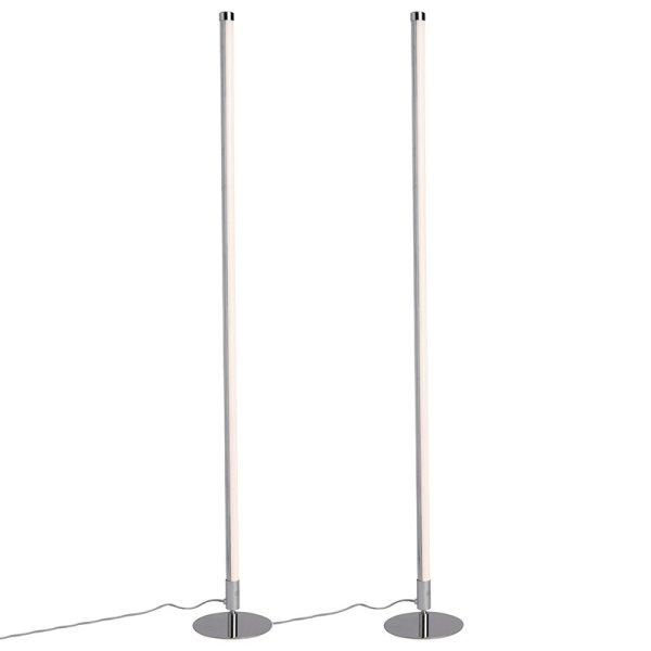 2 db modern LED króm állólámpa szett - Line-up