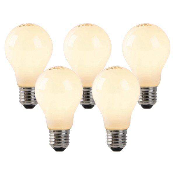 5 db-os készlet E27 LED lángszál izzó opál üveggel 3W 250lm 2200K
