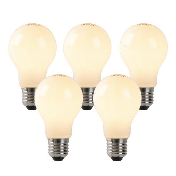 5 db fényerő-szabályozható E27 LED izzó opál üveggel 4W 320lm 2200K