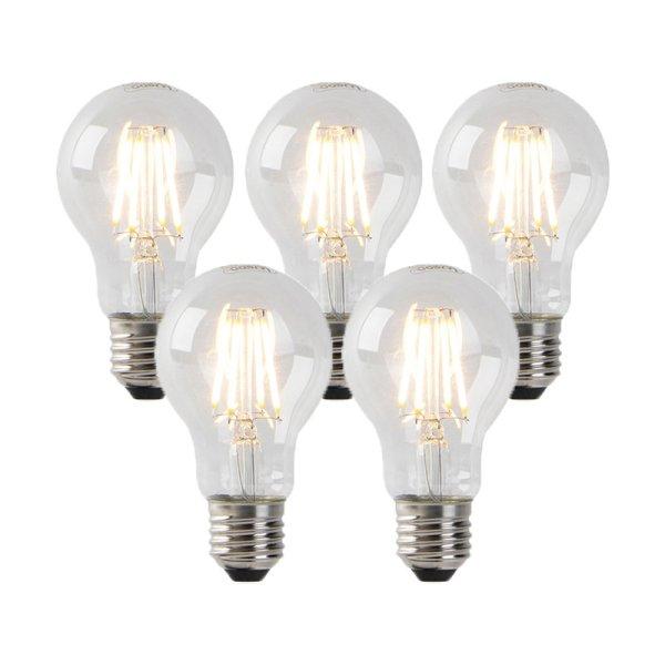 5 db-os készlet, dimmelhető E27 LED izzó, átlátszó üveg, 4W, 320lm, 2200K