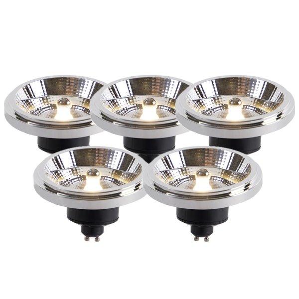 5 db LED izzó készlet AR111 GU10 12W 2000K-3000K dim to warm