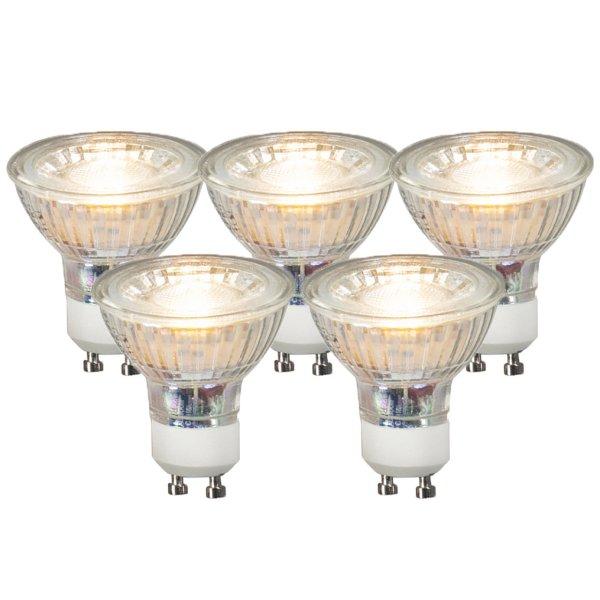 5 db GU10 LED izzó készlet COB 3.5W 330lm 3000K