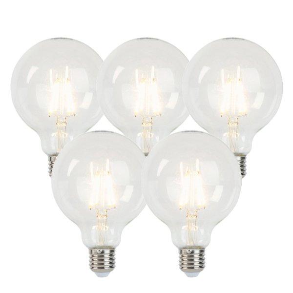 5 db E27 szabályozható LED izzó G95 5W 470lm 2700K