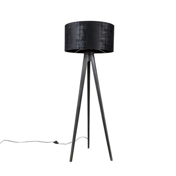 Állólámpa állvány fekete árnyékolóval fekete 50 cm - Tripod Classic