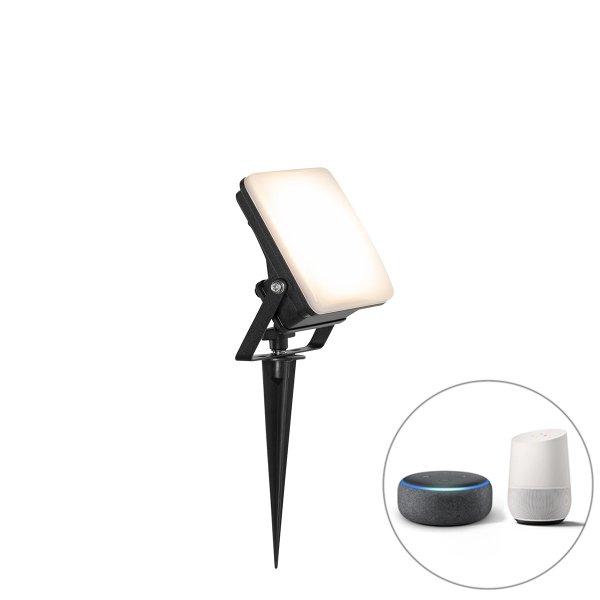 Okos spotlámpa fekete 12,8 cm LED-del IP65 talpnyújtással - Ruud