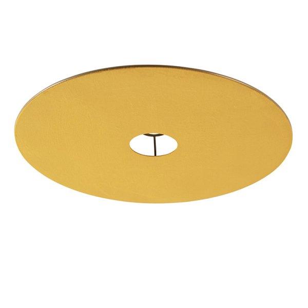 Bársony lapos lámpabúra sárga arannyal 45 cm