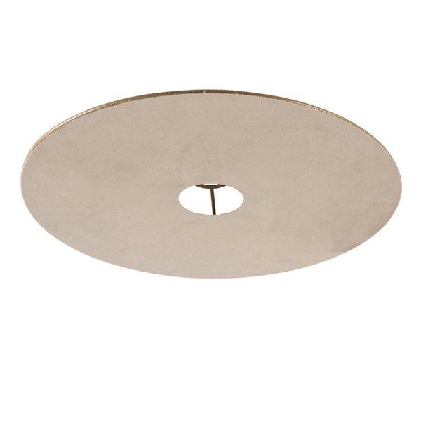 Bársony lapos lámpabúra taupe színű aranyszínű szegéllyel 45 cm