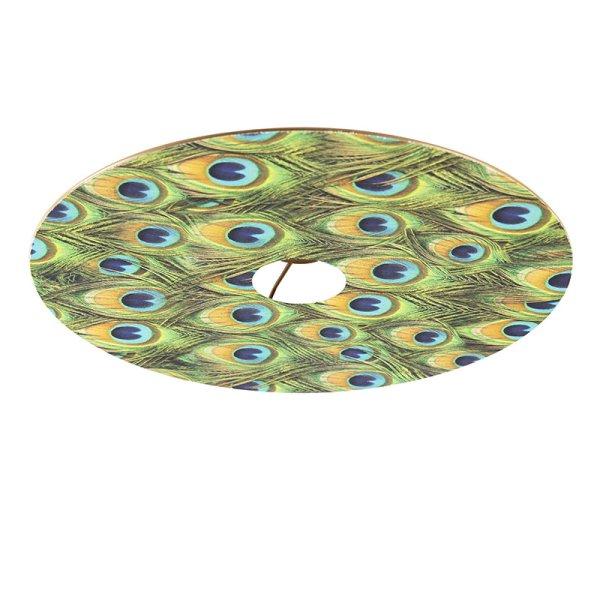 Bársony lapos lámpabúra páva mintával, aranyozott szegéllyel 45 cm