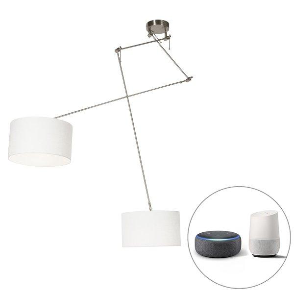 Okos függőlámpa acélból árnyékolóval 35 cm fehér, 2 db Wifi A60 - Blitz