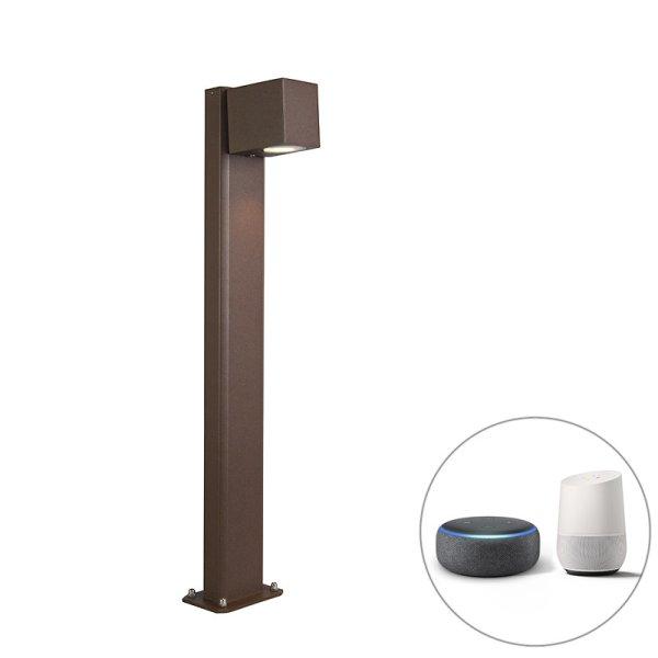 Okos kültéri állólámpa 65 cm rozsdabarna IP44 WiFi-vel, GU10 - Baleno