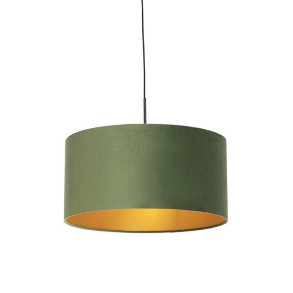 Lógólámpa bársony árnyékolóval zölddel és arannyal 50 cm - Combi