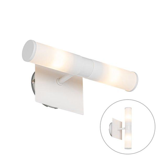 Modern fürdőszobai fali lámpa fehér IP44 2-lámpás - Bath