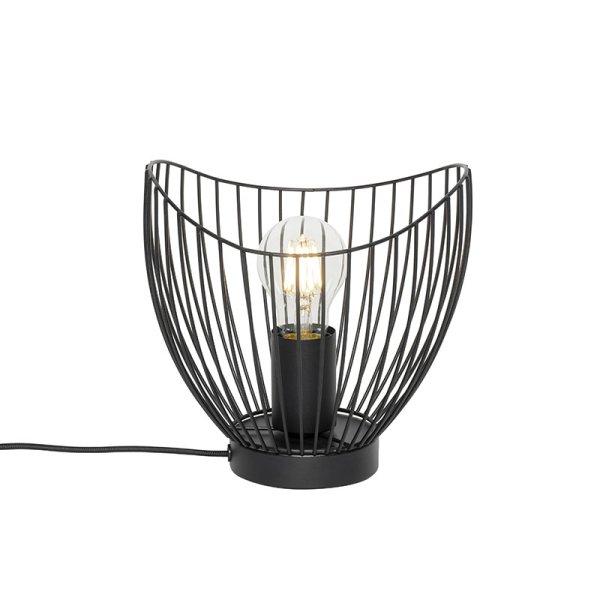 Modern asztali lámpa fekete 20 cm - Pua