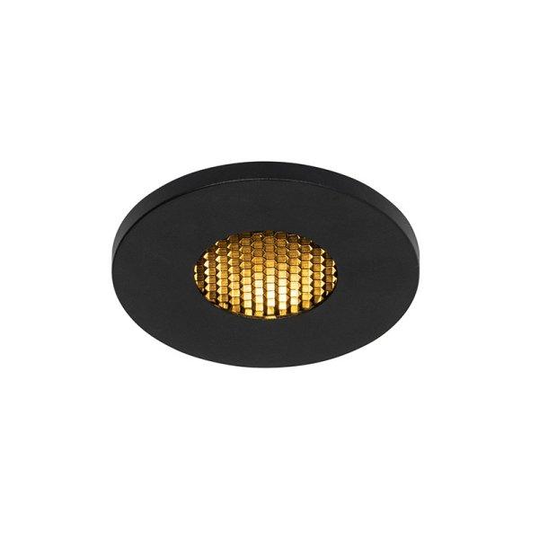 Modern fürdőszobai beépített spotlámpa fekete IP54 - Shed Honey