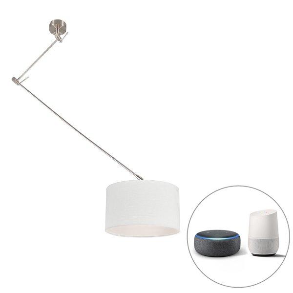 Okos függőlámpa acélból, fehér árnyékolóval, 35 cm, WiFi-vel, A60 -
Blitz