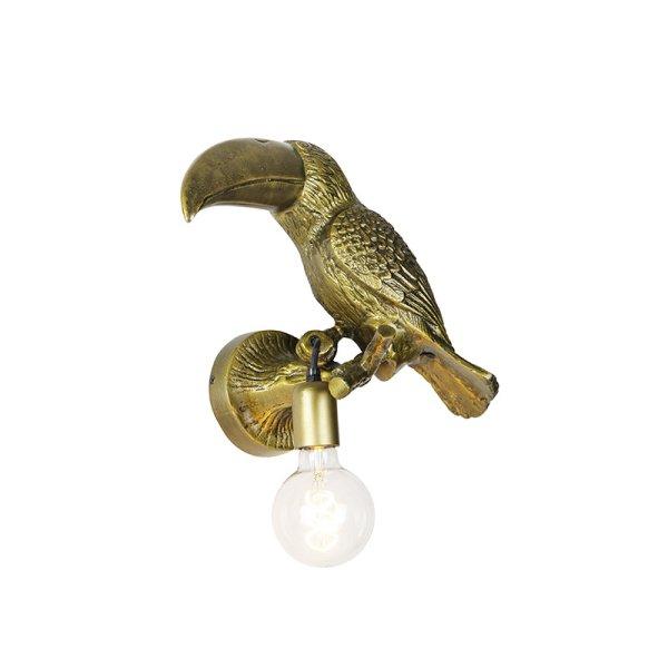 Vintage fali lámpa rézből - Animal Toucan