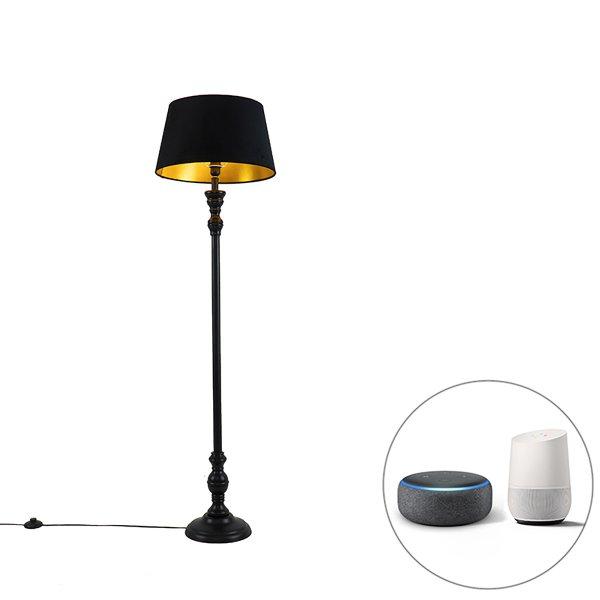 Okos állólámpa fekete árnyékolóval fekete arannyal 45 cm, beleértve a
Wifi A60-at - Classico
