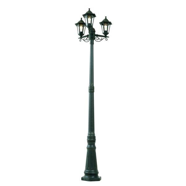 Klasszikus Kültéri Lámpa Sötétzöld 217cm 3-Fényforrás IP44 - New Haven