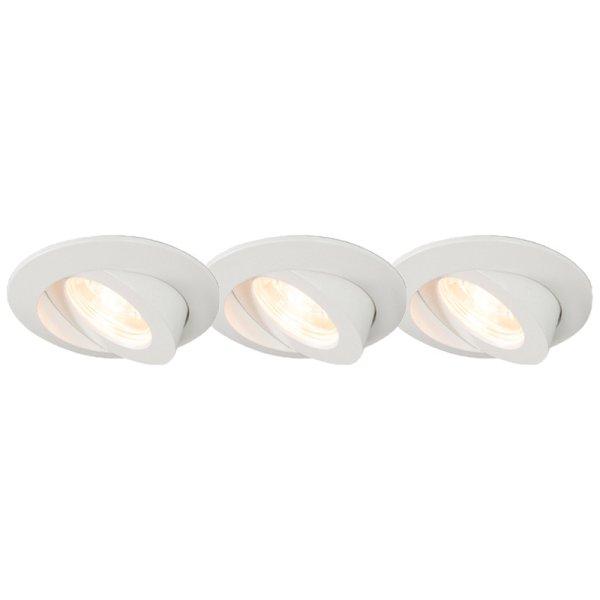 3 db-os beépített spotlámpa készlet fehér LED-del IP44 - Relax LED