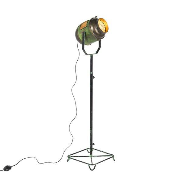 Ipari állólámpa bronz zölddel 140 cm - Byron