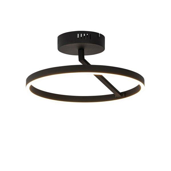 Design mennyezeti lámpa fekete, beépített LED-del, 3 fokozatú
fényerőszabályzóval - Anello