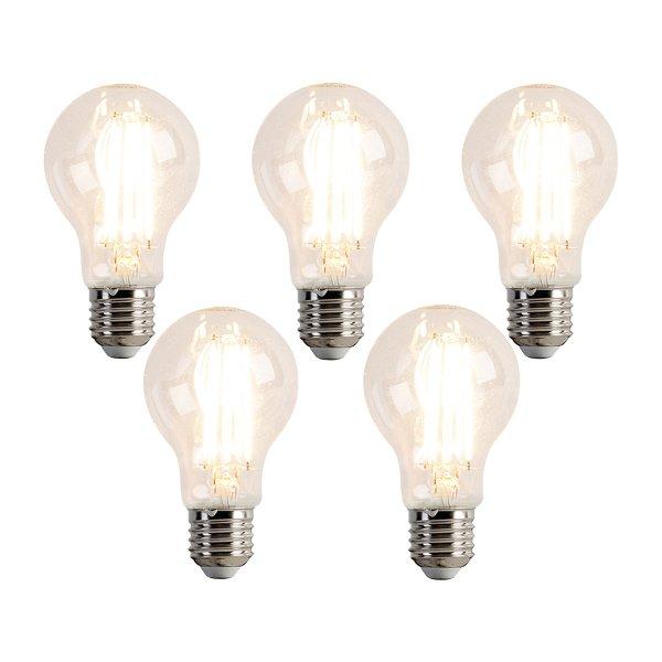 5 darabos E27-es dimmelhető LED izzókészlet A60 7W 780 lm 2700K