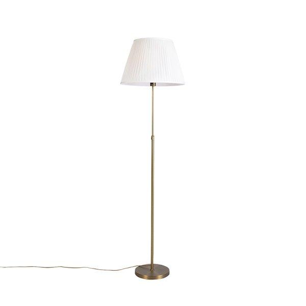 Állólámpa bronz színű, redőzött árnyékolóval, krém színű, 45 cm,
állítható - Parte