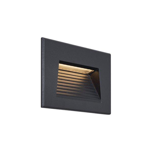 Modern, süllyesztett fekete fali lámpa 11,5 cm LED-del, IP65 - Trem
