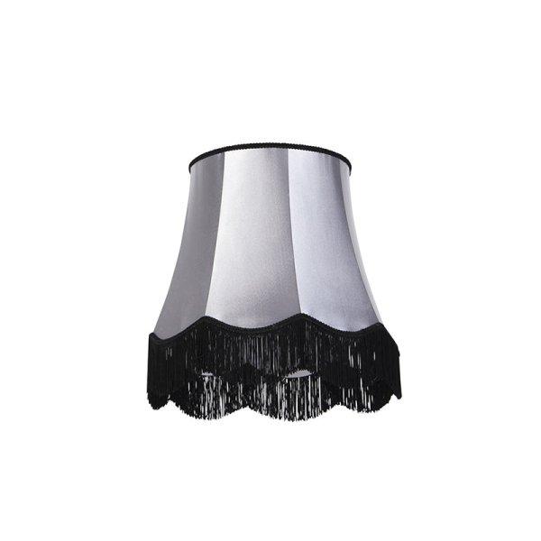 Selyem lámpabúra fekete szürkével 45 cm - Granny