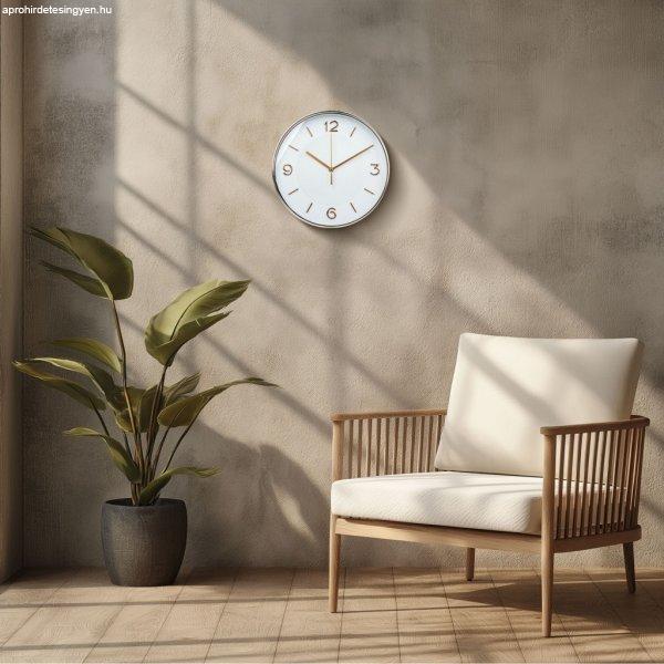 Family Falióra - 25 cm - műanyag, üveg - 1 x AA - fehér (57336A)