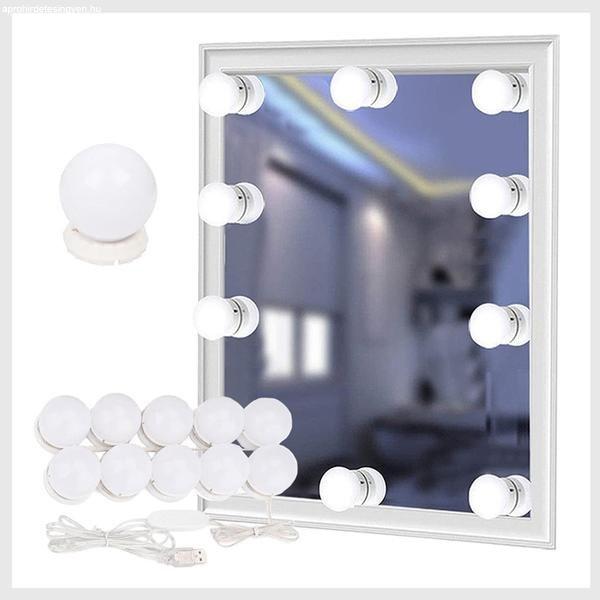 10 db tapadókorongos LED lámpa, állítható fényerővel, USB töltés,
távirányító 01599