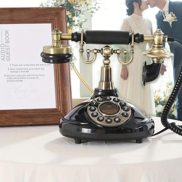 Retro stílusú Audio Guest Book Üzenetrögzítős vendégkönyv esküvőkre
fekete JB126810-B