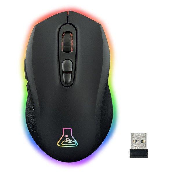 The G-Lab Vezeték nélküli Gamer Egér - KULT KRYPTON (6400 DPI, 2,4Ghz + BT,
7 gomb, 250Hz, RGB LED, fekete)