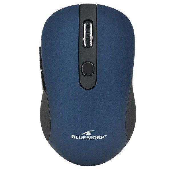 Bluestork Vezeték nélküli Egér - M-WL-OFF60-BLUE (1600 DPI, 6 gomb, optikai,
kék)