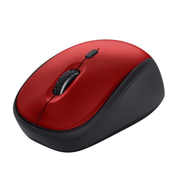 Trust Egér Notebook Vezeték Nélküli - Yvi+ Red (800-1600DPI; micro vevő;
vörös)