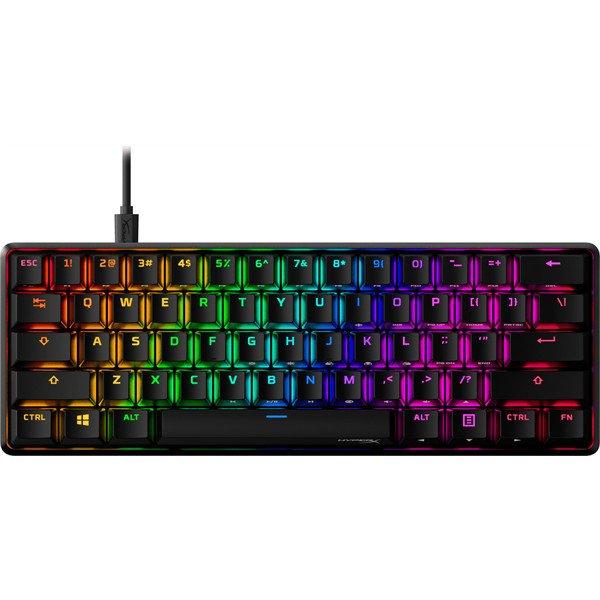 HyperX Mechanikus Billentyűzet - Alloy Origins 60 (Vezetékes, USB, 60 gomb, HX
Red switch, angol kiosztás, fekete)