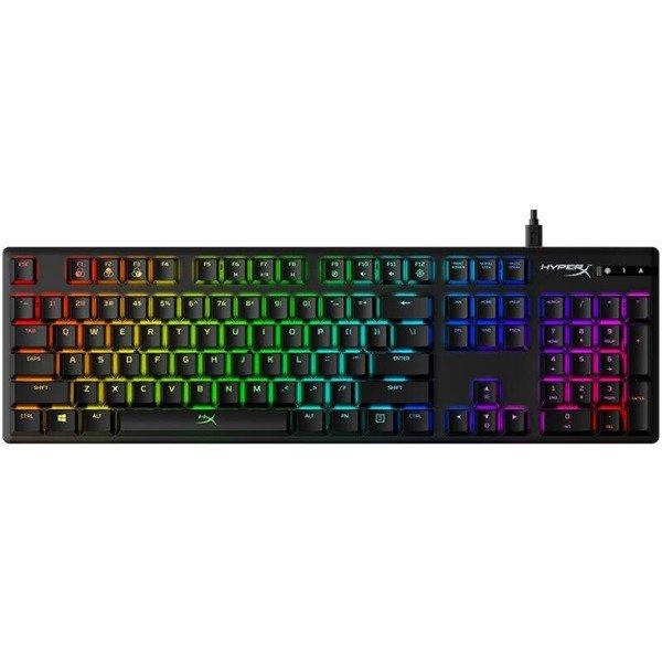 HyperX Mechanikus Billentyűzet - Alloy Origins Aqua (Vezetékes, USB, 81 gomb,
HX Aqua switch, angol kiosztás, fekete)