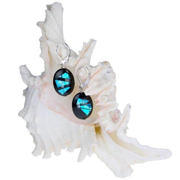 Lampglas Jellegzetes Turquoise Shards nyaklánc Lampglas gyönggyel , ezüst
EP12