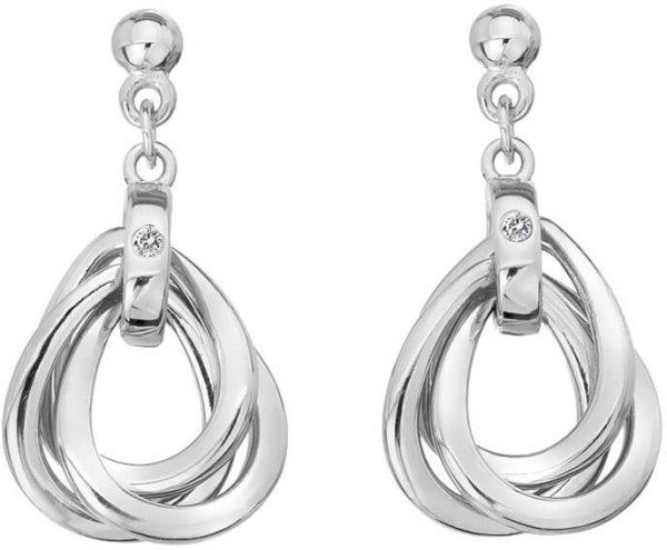 Hot Diamonds Ezüst gyémánt fülbevaló Trio DE644