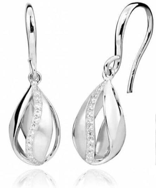 Silver Cat Divatos fülbevaló cirkónium kövekkel SC394