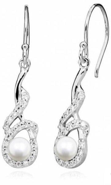 Silver Cat Gyengéd gyöngy és cirkónium fülbevaló SC414