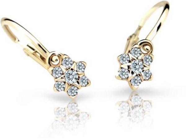 Cutie Jewellery Bájos sárga arany gyermek fülbevaló C2152-10-X-1 fehér
