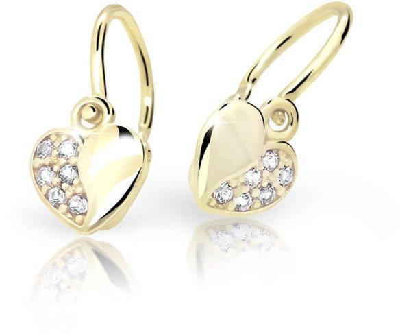 Cutie Jewellery Sárga arany gyermek fülbevaló C2160-10-X-1 fehér