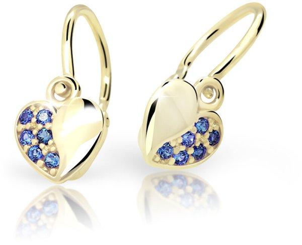 Cutie Jewellery Sárga arany gyermek fülbevaló C2160-10-X-1 kék