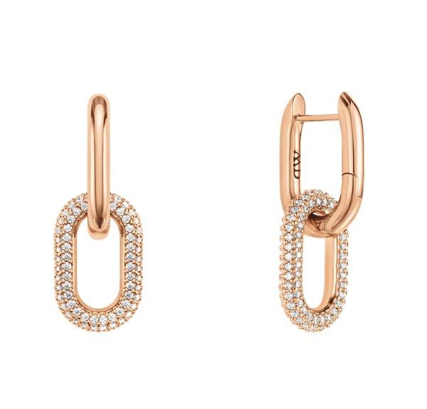 Daniel Wellington Csillogó bronz fülbevaló 2 az 1-ben Crystal Link DW00400576