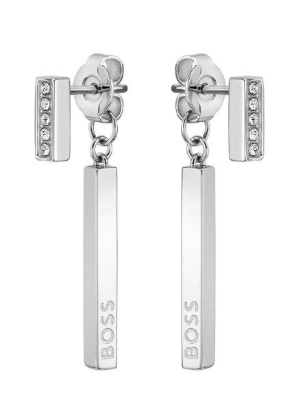 Hugo Boss Stílusos acél fülbevaló kristályokkal Saya 1580282
