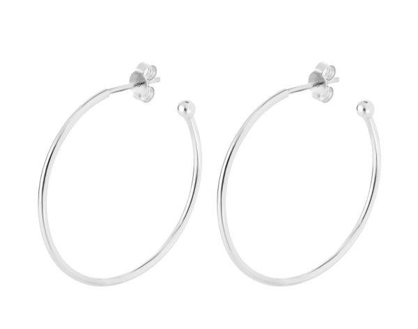 Preciosa Időtlen ezüst karika fülbevaló Hoop Vibes Glamour 5424 00