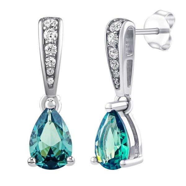 Silvego Ezüst fülbevaló Elegáns szintetikus paraiba turmalinnal és
cirkónium kővel Brilliance Zirconia MSS195EPAR